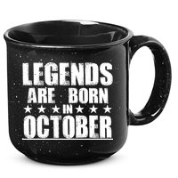 Legends Are Born In October Birthday 15oz Campfire Ceramic Mug
