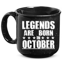 Legends Are Born In October Birthday 15oz Campfire Ceramic Mug