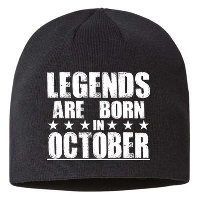 Legends Are Born In October Birthday Sustainable Beanie