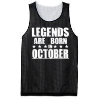 Legends Are Born In October Birthday Mesh Reversible Basketball Jersey Tank