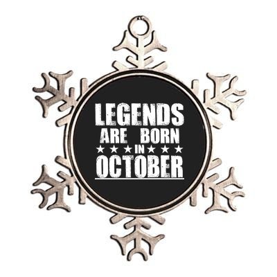 Legends Are Born In October Birthday Metallic Star Ornament