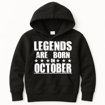 Legends Are Born In October Birthday Kids Hoodie