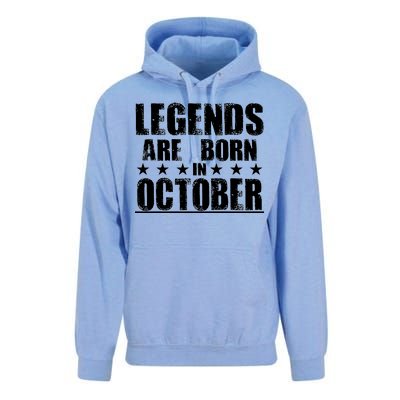 Legends Are Born In October Birthday Unisex Surf Hoodie