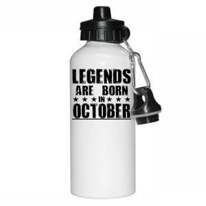 Legends Are Born In October Birthday Aluminum Water Bottle 