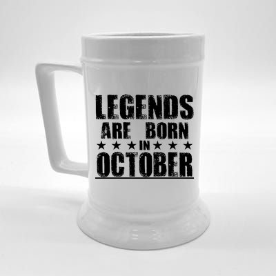 Legends Are Born In October Birthday Beer Stein