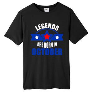 Legends Are Born in October Stars Tall Fusion ChromaSoft Performance T-Shirt