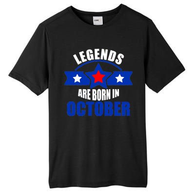 Legends Are Born in October Stars Tall Fusion ChromaSoft Performance T-Shirt