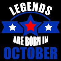 Legends Are Born in October Stars Bucket Hat