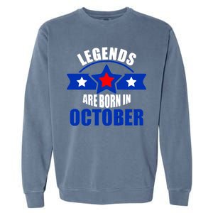 Legends Are Born in October Stars Garment-Dyed Sweatshirt