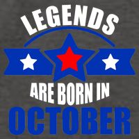Legends Are Born in October Stars Vector Backpack