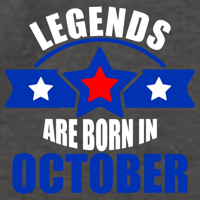 Legends Are Born in October Stars Vector Backpack