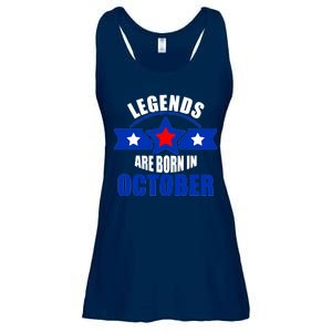 Legends Are Born in October Stars Ladies Essential Flowy Tank