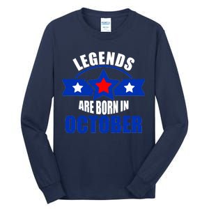 Legends Are Born in October Stars Tall Long Sleeve T-Shirt