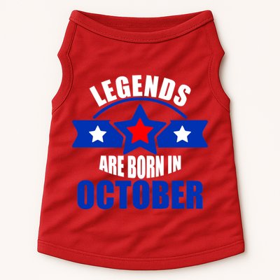 Legends Are Born in October Stars Doggie Tank