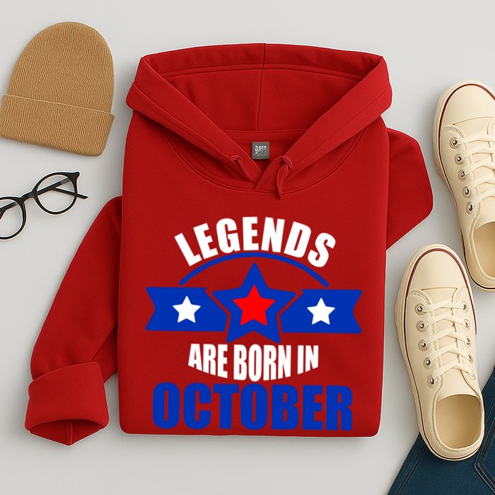 Legends Are Born in October Stars Hoodie