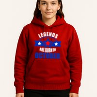 Legends Are Born in October Stars Hoodie