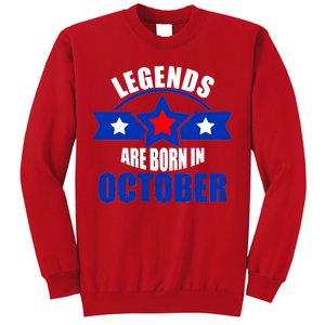 Legends Are Born in October Stars Sweatshirt