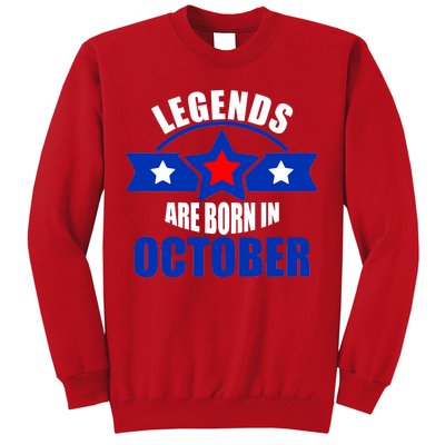 Legends Are Born in October Stars Sweatshirt