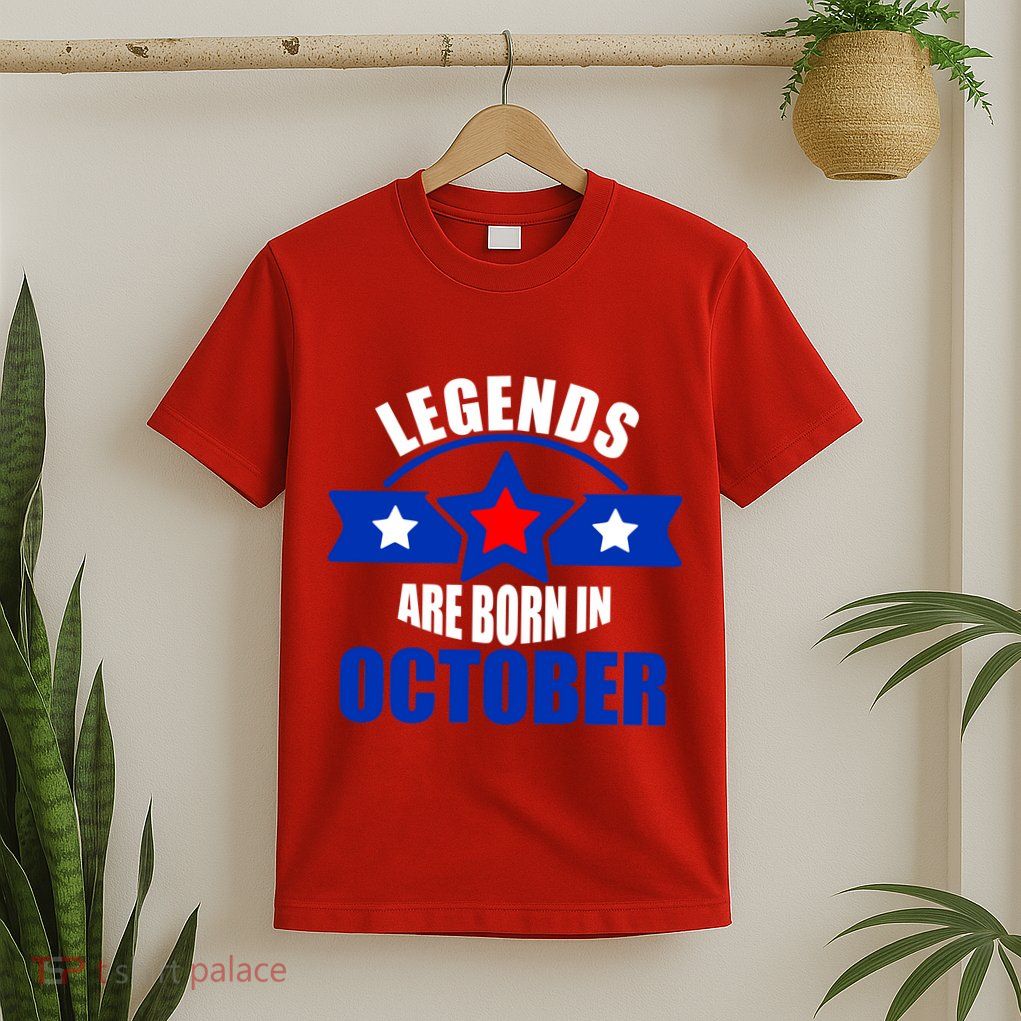 Legends Are Born in October Stars T-Shirt