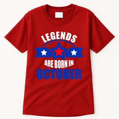 Legends Are Born in October Stars Tall T-Shirt