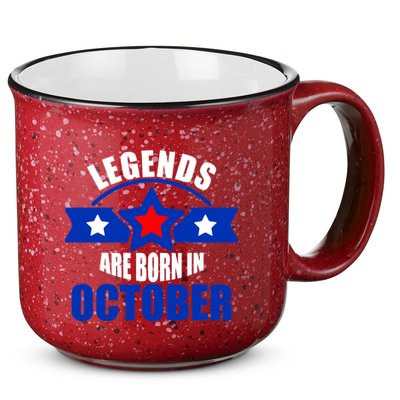 Legends Are Born in October Stars 15oz Campfire Ceramic Mug
