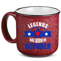 Legends Are Born in October Stars 15oz Campfire Ceramic Mug