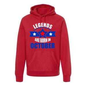 Legends Are Born in October Stars Premium Hoodie