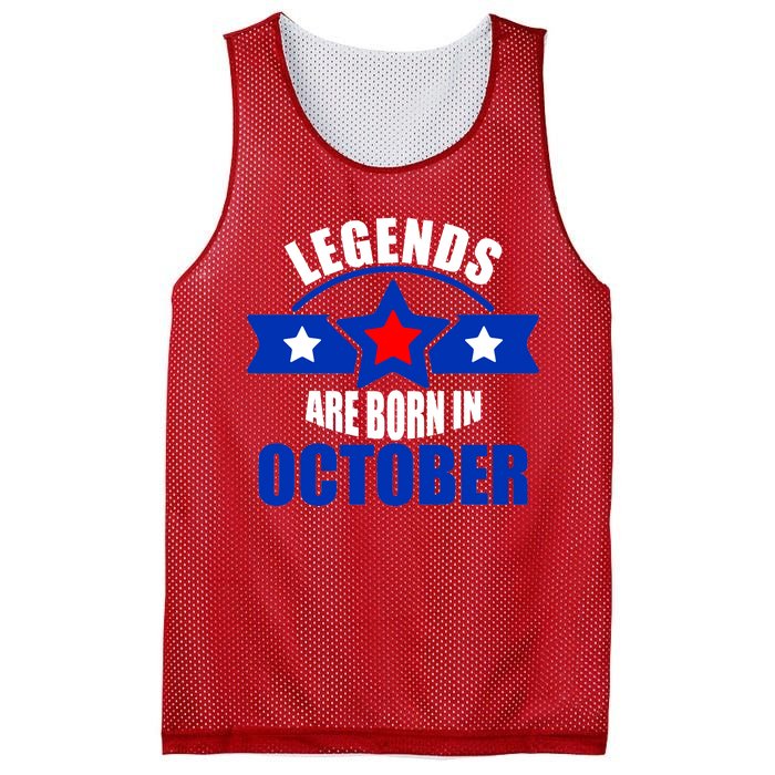 Legends Are Born in October Stars Mesh Reversible Basketball Jersey Tank