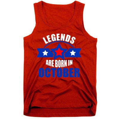 Legends Are Born in October Stars Tank Top