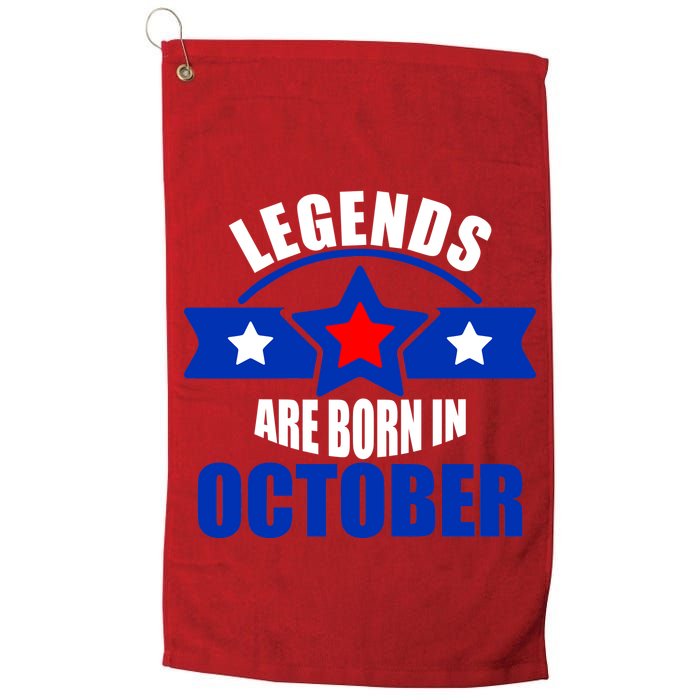 Legends Are Born in October Stars Golf Towel
