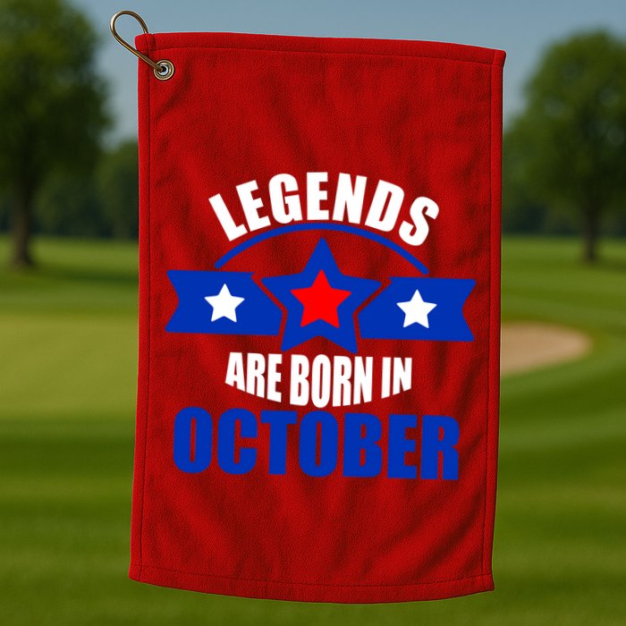 Legends Are Born in October Stars Golf Towel