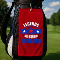 Legends Are Born in October Stars Golf Towel
