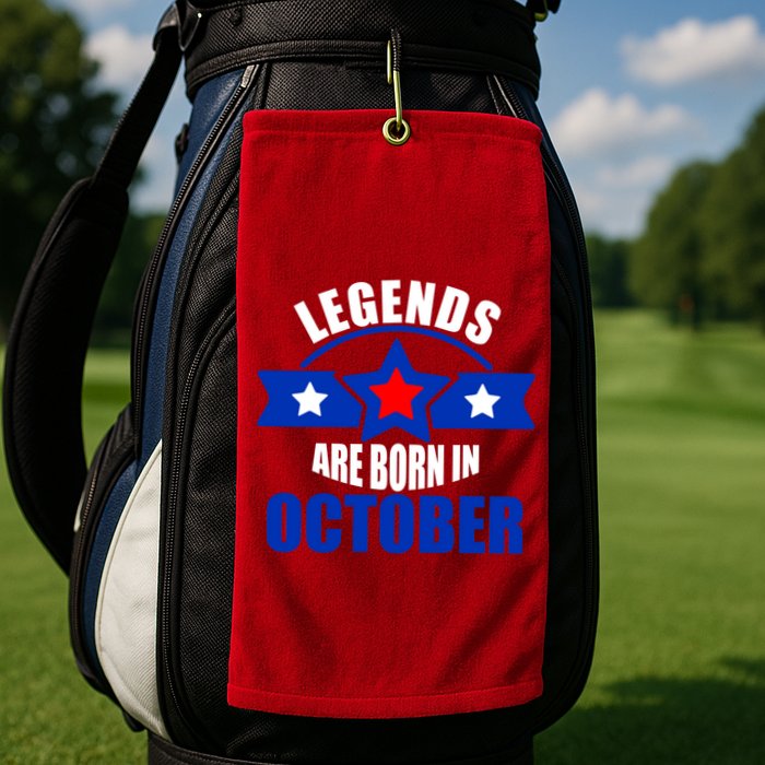 Legends Are Born in October Stars Golf Towel