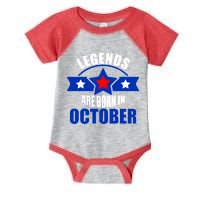 Legends Are Born in October Stars Infant Baby Jersey Bodysuit