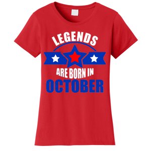 Legends Are Born in October Stars Women's T-Shirt