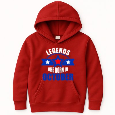 Legends Are Born in October Stars Kids Hoodie