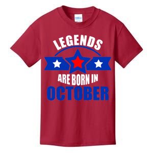 Legends Are Born in October Stars Kids T-Shirt