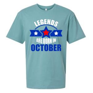 Legends Are Born in October Stars Sueded Cloud Jersey T-Shirt