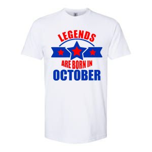 Legends Are Born in October Stars Softstyle CVC T-Shirt