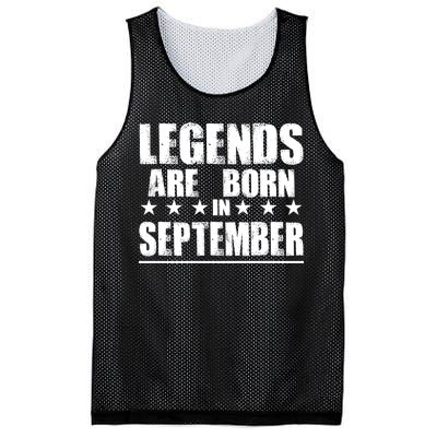 Legends Are Born In September Birthday Mesh Reversible Basketball Jersey Tank