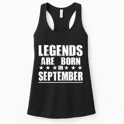Legends Are Born In September Birthday Womens Tank Top