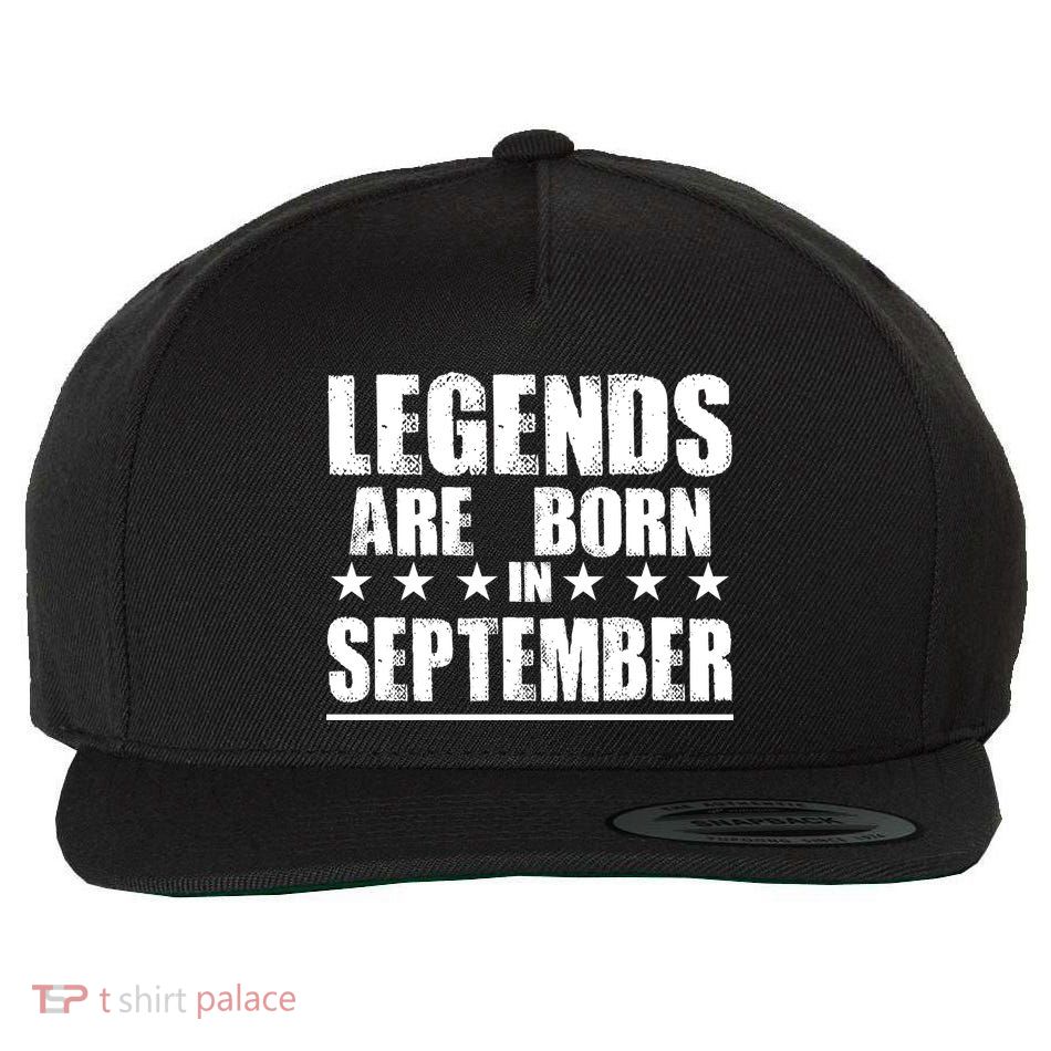 Legends Are Born In September Birthday Wool Snapback Cap