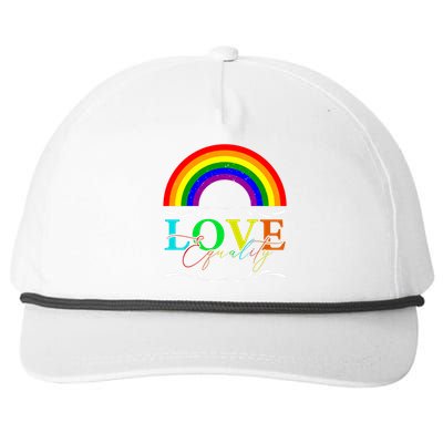 Love Equality Happy Pride Month Graphic Snapback Five-Panel Rope Hat