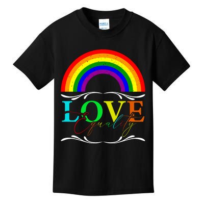 Love Equality Happy Pride Month Graphic Kids T-Shirt