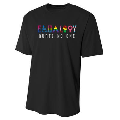 Lgbt Equality Hurts No One Pride Human Rights Performance Sprint T-Shirt