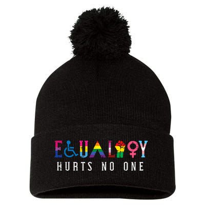 Lgbt Equality Hurts No One Pride Human Rights Pom Pom 12in Knit Beanie