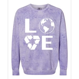 Love Earth Happy Earth Day Save Earth Gift Colorblast Crewneck Sweatshirt