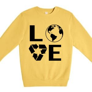 Love Earth Happy Earth Day Save Earth Gift Premium Crewneck Sweatshirt