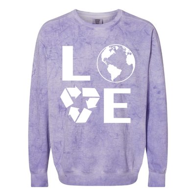 Love Earth Happy Earth Day Save Earth Gift Colorblast Crewneck Sweatshirt