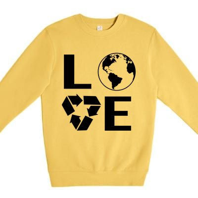 Love Earth Happy Earth Day Save Earth Gift Premium Crewneck Sweatshirt